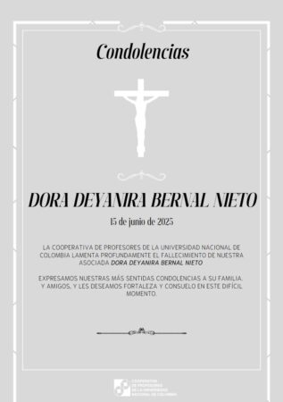 Condolencias – Dora Deyanira Bernal